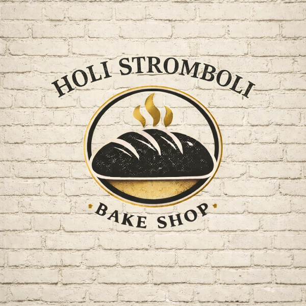 Holi Stromboli Bake Shop loaf badge logo